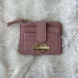 Juicy Couture Blush Card Wallet with Gold Accent